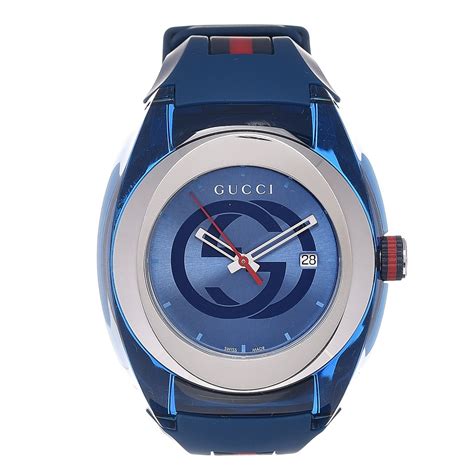 gucci sync watch blue|gucci watch with interchangeable bands.